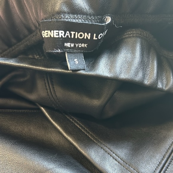 Generation Love Pant ZAYLA VEGAN LEATHER LEGGINGS Flare Leg Black Size S NEW - Picture 13 of 16